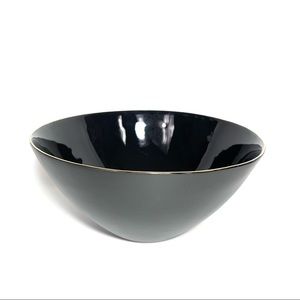 Canvas Home Abbesses Noir Large Bowl Gold Rim 9.5”